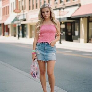 VINTAGE Y2K Popcorn Bubble Top in Rose croquette fairy-grunge whimsigoth 90s/00s